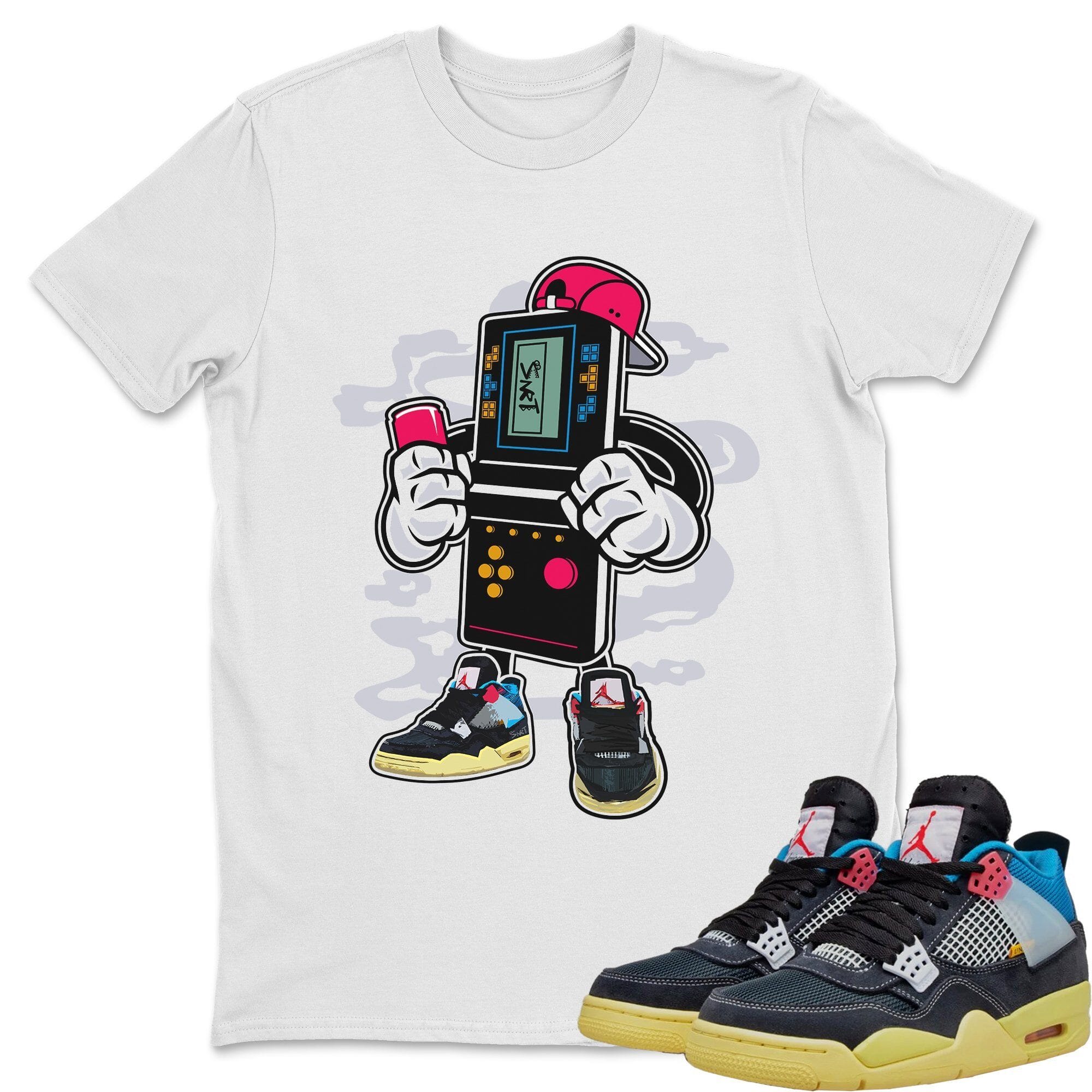Jordan 4 Union Off Noir Sneaker Match Tees Game Boy Sneaker Tees Jordan 4 Union Off Noir Sneaker Release Tees Unisex Shirts