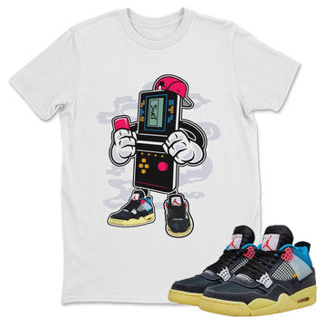 Jordan 4 Union Off Noir Sneaker Match Tees Game Boy Sneaker Tees Jordan 4 Union Off Noir Sneaker Release Tees Unisex Shirts