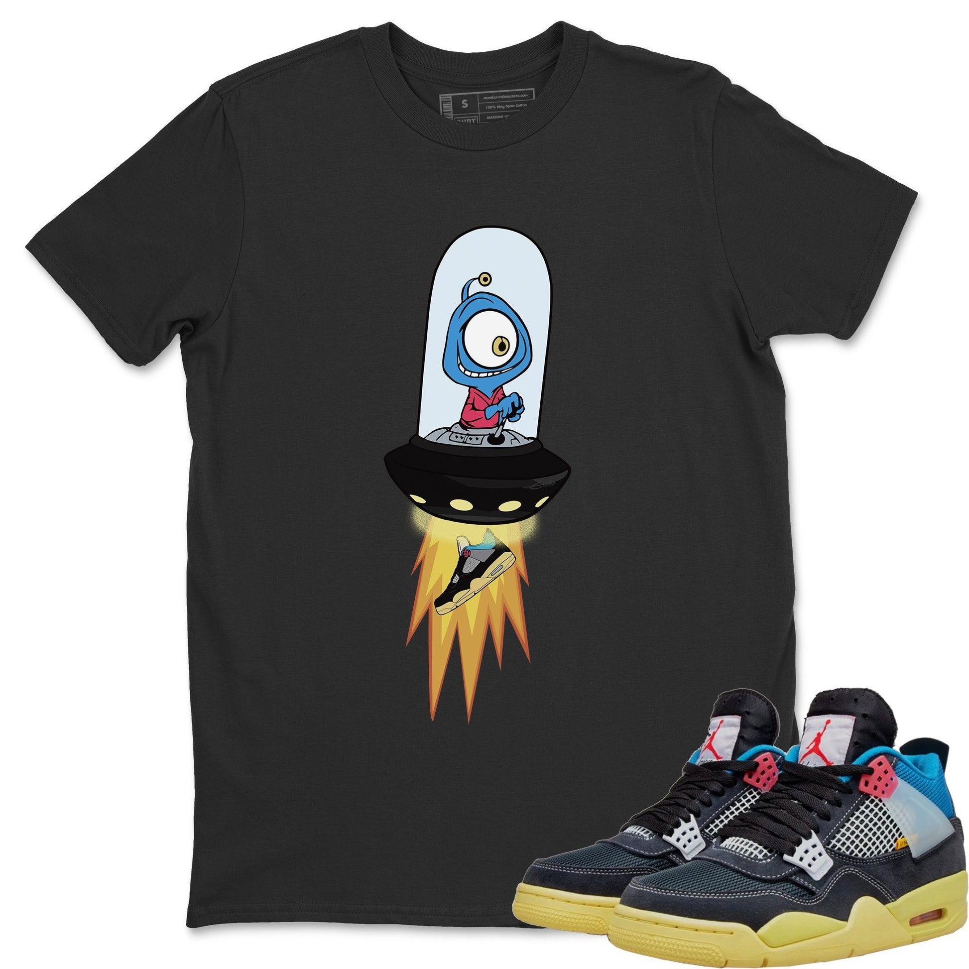 Jordan 4 Union Off Noir Sneaker Match Tees Alien Sneaker Tees Jordan 4 Union Off Noir Sneaker Release Tees Unisex Shirts