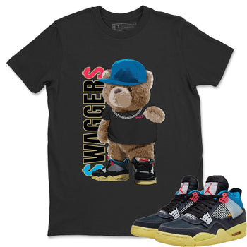 Jordan 4 Union Off Noir Sneaker Match Tees Bear Swaggers Sneaker Tees Jordan 4 Union Off Noir Sneaker Release Tees Unisex Shirts
