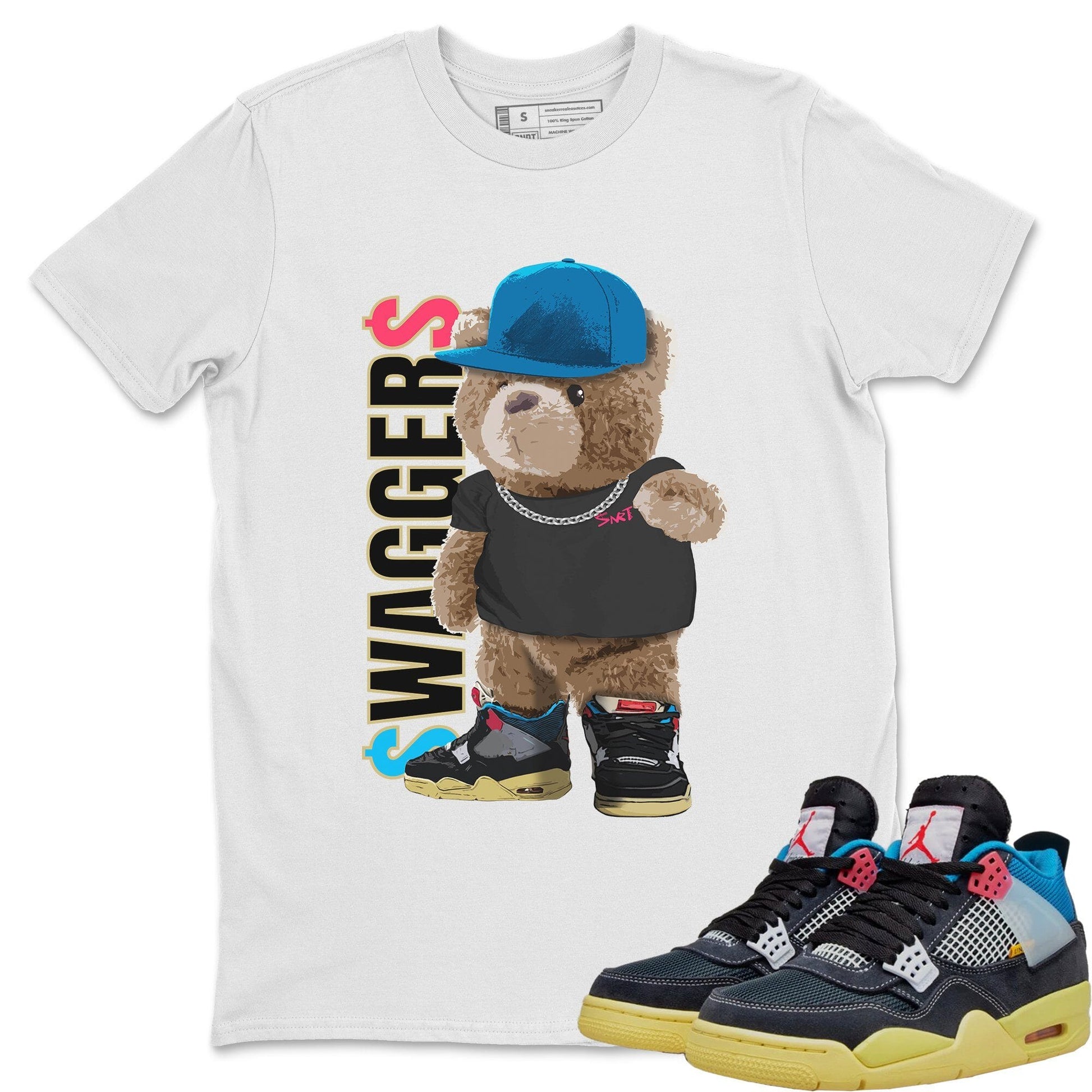 Jordan 4 Union Off Noir Sneaker Match Tees Bear Swaggers Sneaker Tees Jordan 4 Union Off Noir Sneaker Release Tees Unisex Shirts