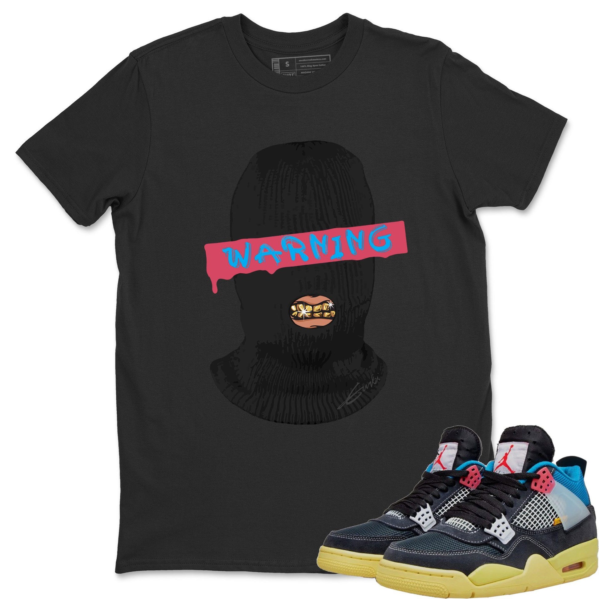 Jordan 4 Union Off Noir Sneaker Match Tees Warning Sneaker Tees Jordan 4 Union Off Noir Sneaker Release Tees Unisex Shirts