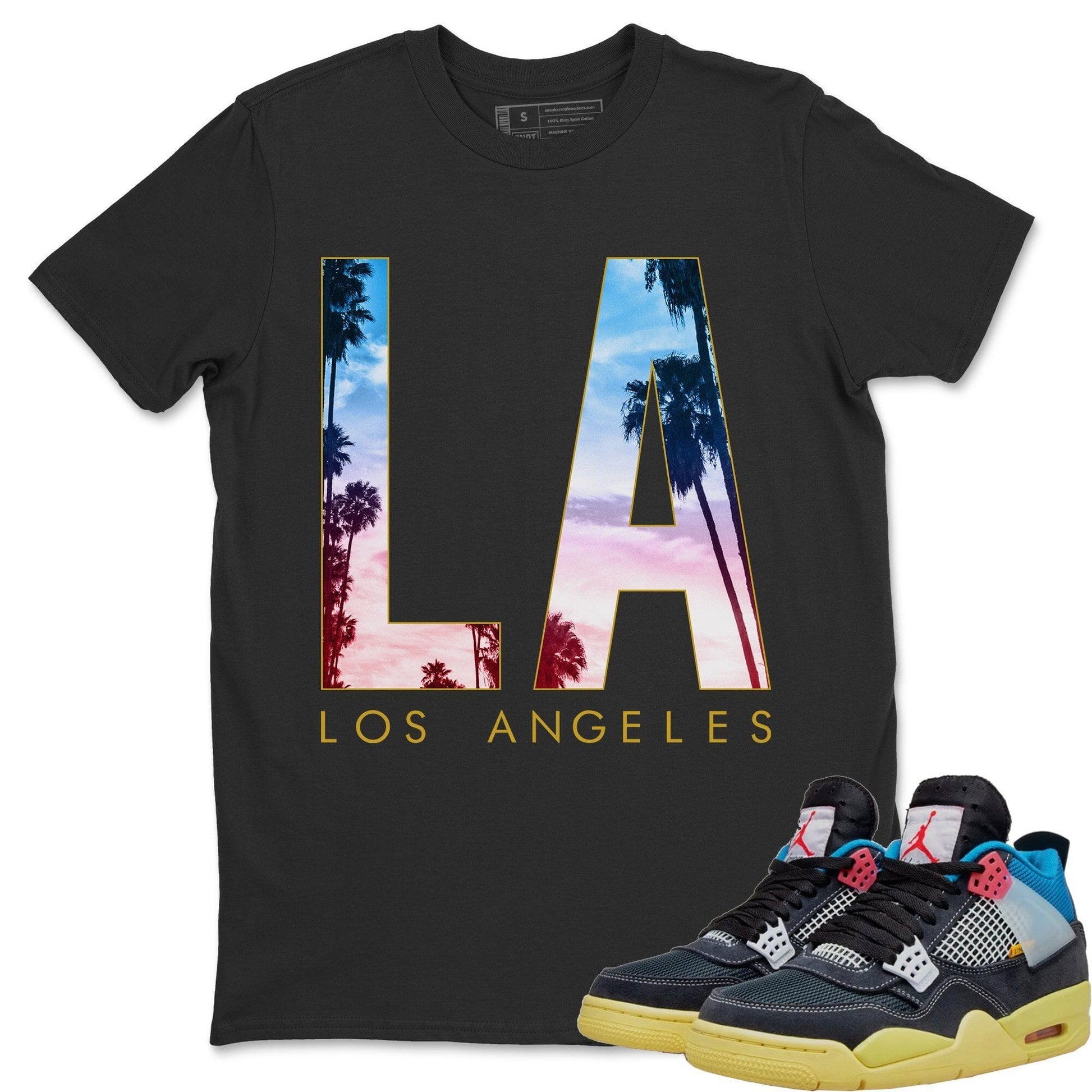 Jordan 4 Union Off Noir Sneaker Match Tees Los Angeless Sneaker Tees Jordan 4 Union Off Noir Sneaker Release Tees Unisex Shirts