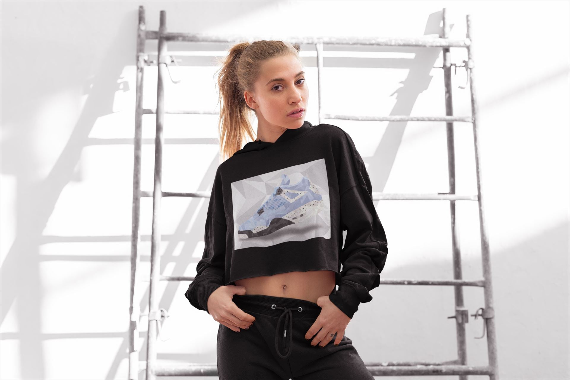 Jordan 4 University Blue Sneaker Match Tees Shoe Polygon Sneaker Tees Jordan 4 University Blue Sneaker Release Tees Women's Shirts