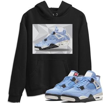 Jordan 4 University Blue Sneaker Match Tees Shoe Polygon Sneaker Tees Jordan 4 University Blue Sneaker Release Tees Unisex Shirts