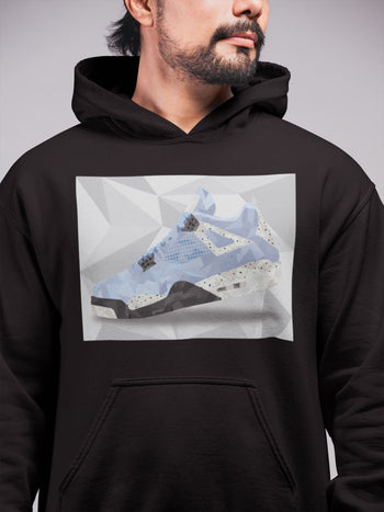 Jordan 4 University Blue Sneaker Match Tees Shoe Polygon Sneaker Tees Jordan 4 University Blue Sneaker Release Tees Unisex Shirts