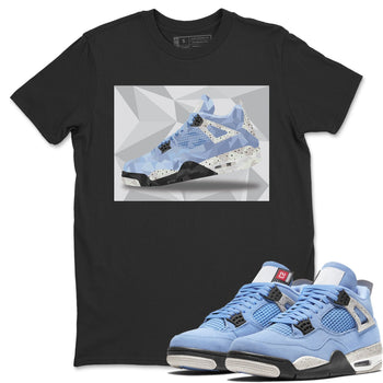 Jordan 4 University Blue Sneaker Match Tees Shoe Polygon Sneaker Tees Jordan 4 University Blue Sneaker Release Tees Unisex Shirts