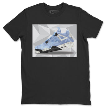 Jordan 4 University Blue Sneaker Match Tees Shoe Polygon Sneaker Tees Jordan 4 University Blue Sneaker Release Tees Unisex Shirts