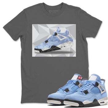 Jordan 4 University Blue Sneaker Match Tees Shoe Polygon Sneaker Tees Jordan 4 University Blue Sneaker Release Tees Unisex Shirts