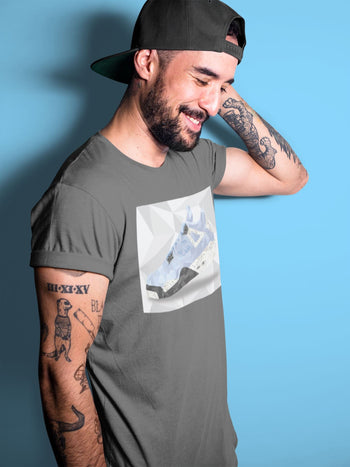 Jordan 4 University Blue Sneaker Match Tees Shoe Polygon Sneaker Tees Jordan 4 University Blue Sneaker Release Tees Unisex Shirts