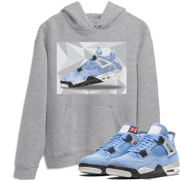 Jordan 4 University Blue Sneaker Match Tees Shoe Polygon Sneaker Tees Jordan 4 University Blue Sneaker Release Tees Unisex Shirts