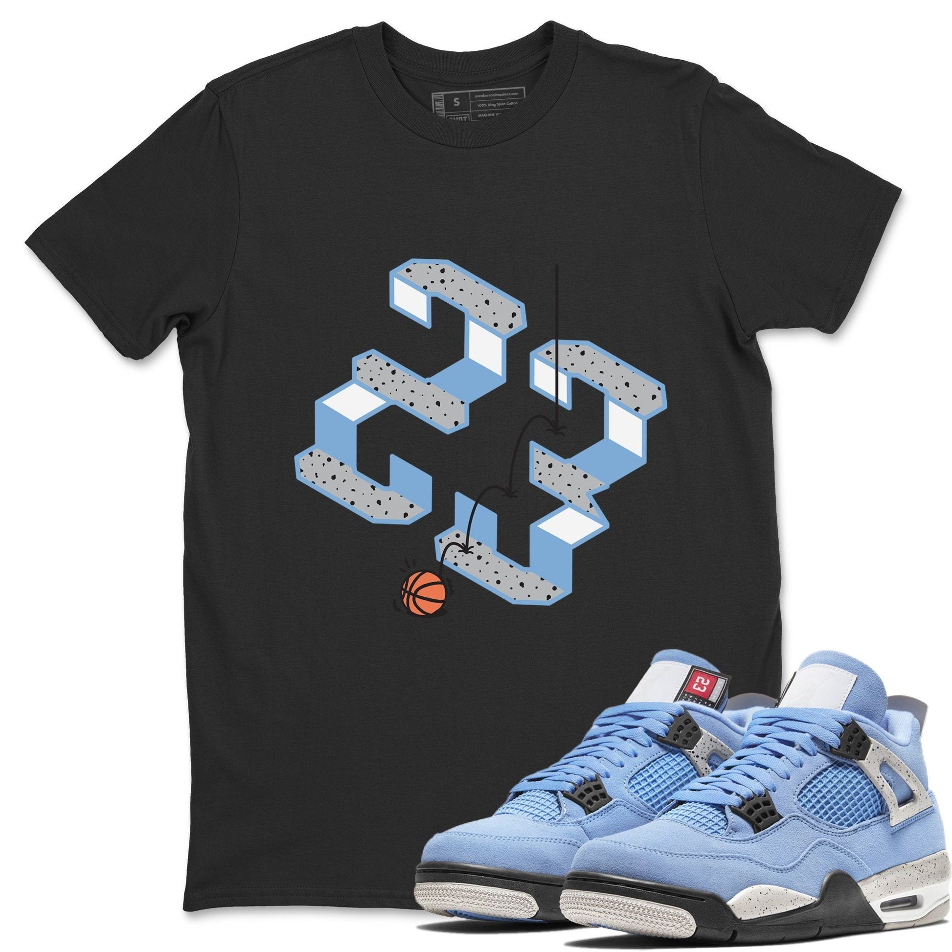 Jordan 4 University Blue Sneaker Match Tees Steps Sneaker Tees Jordan 4 University Blue Sneaker Release Tees Unisex Shirts