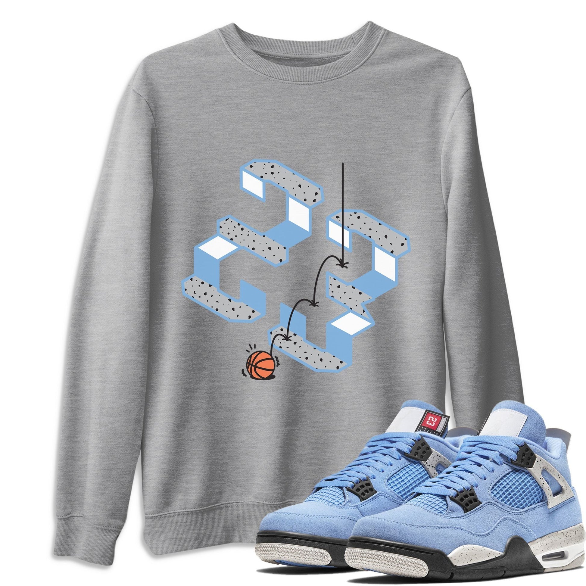 Jordan 4 University Blue Sneaker Match Tees Steps Sneaker Tees Jordan 4 University Blue Sneaker Release Tees Unisex Shirts