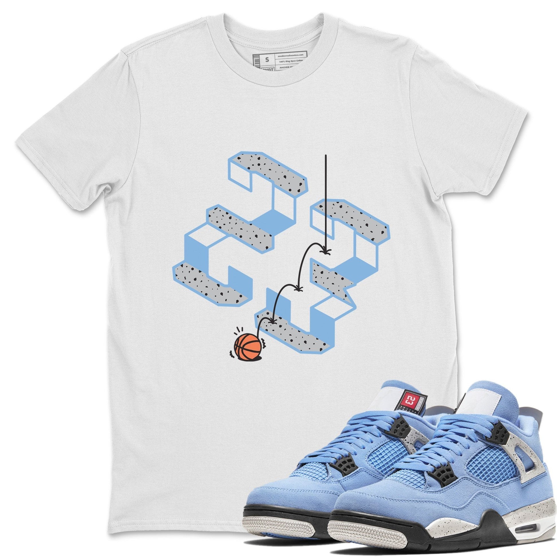 Jordan 4 University Blue Sneaker Match Tees Steps Sneaker Tees Jordan 4 University Blue Sneaker Release Tees Unisex Shirts