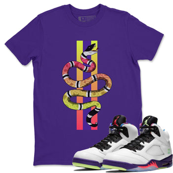 Jordan 5 Ghost Green Sneaker Match Tees Snake Sneaker Tees Jordan 5 Ghost Green Sneaker Release Tees Unisex Shirts