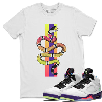 Jordan 5 Ghost Green Sneaker Match Tees Snake Sneaker Tees Jordan 5 Ghost Green Sneaker Release Tees Unisex Shirts