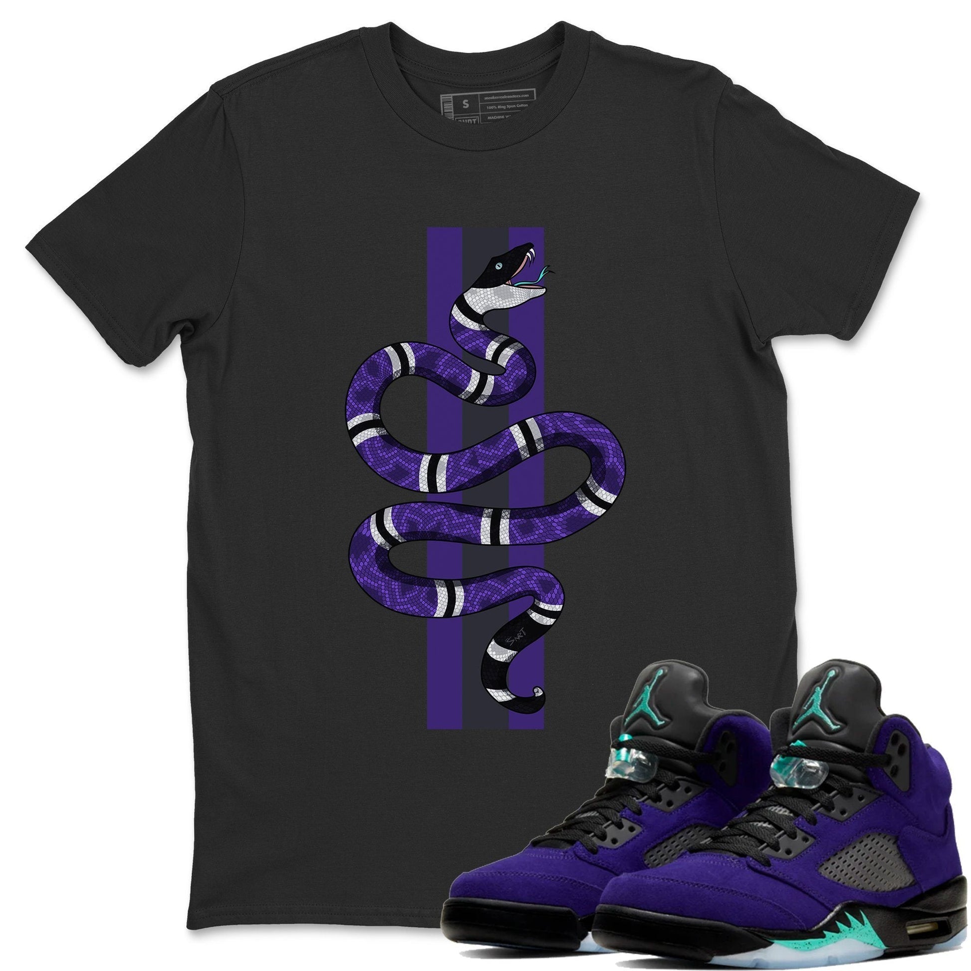 Jordan 5 Purple Grape Sneaker Match Tees Snake Sneaker Tees Jordan 5 Purple Grape Sneaker Release Tees Unisex Shirts