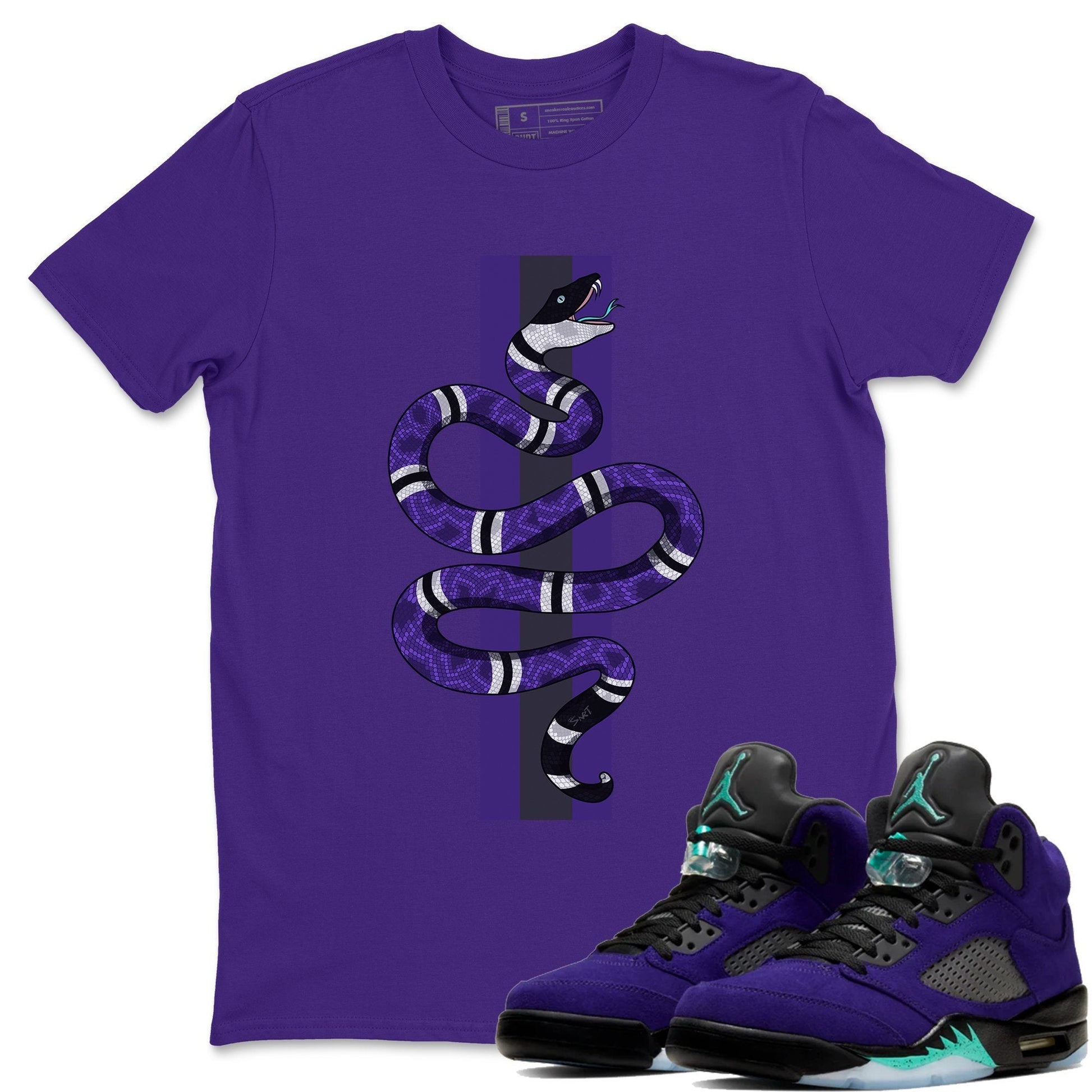 Jordan 5 Purple Grape Sneaker Match Tees Snake Sneaker Tees Jordan 5 Purple Grape Sneaker Release Tees Unisex Shirts