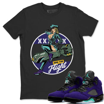 Jordan 5 Purple Grape Sneaker Match Tees Pin Up Girl Sneaker Tees Jordan 5 Purple Grape Sneaker Release Tees Unisex Shirts