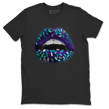 Jordan 5 Purple Grape Sneaker Match Tees Lips Jewel Sneaker Tees Jordan 5 Purple Grape Sneaker Release Tees Unisex Shirts