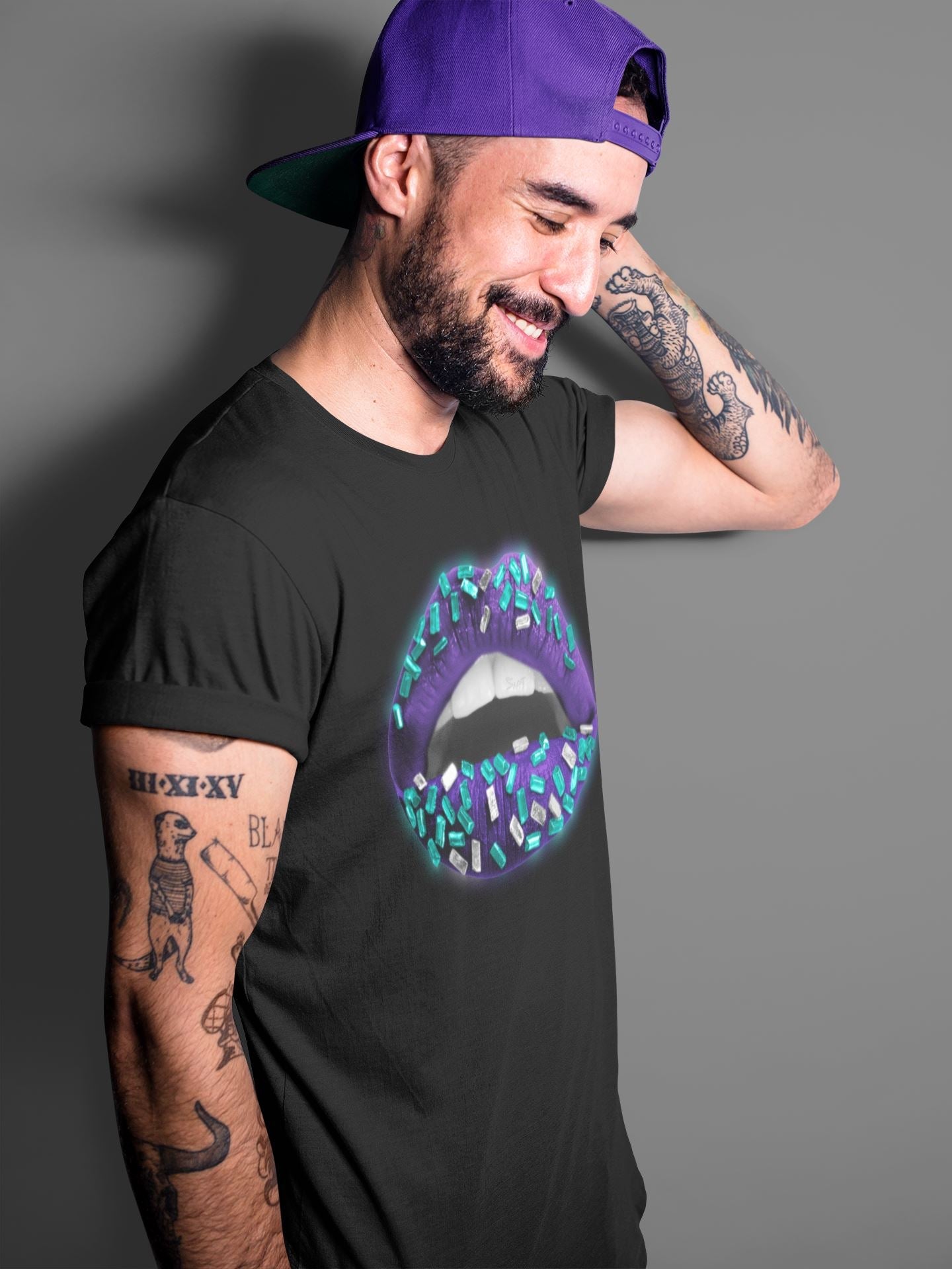 Jordan 5 Purple Grape Sneaker Match Tees Lips Jewel Sneaker Tees Jordan 5 Purple Grape Sneaker Release Tees Unisex Shirts