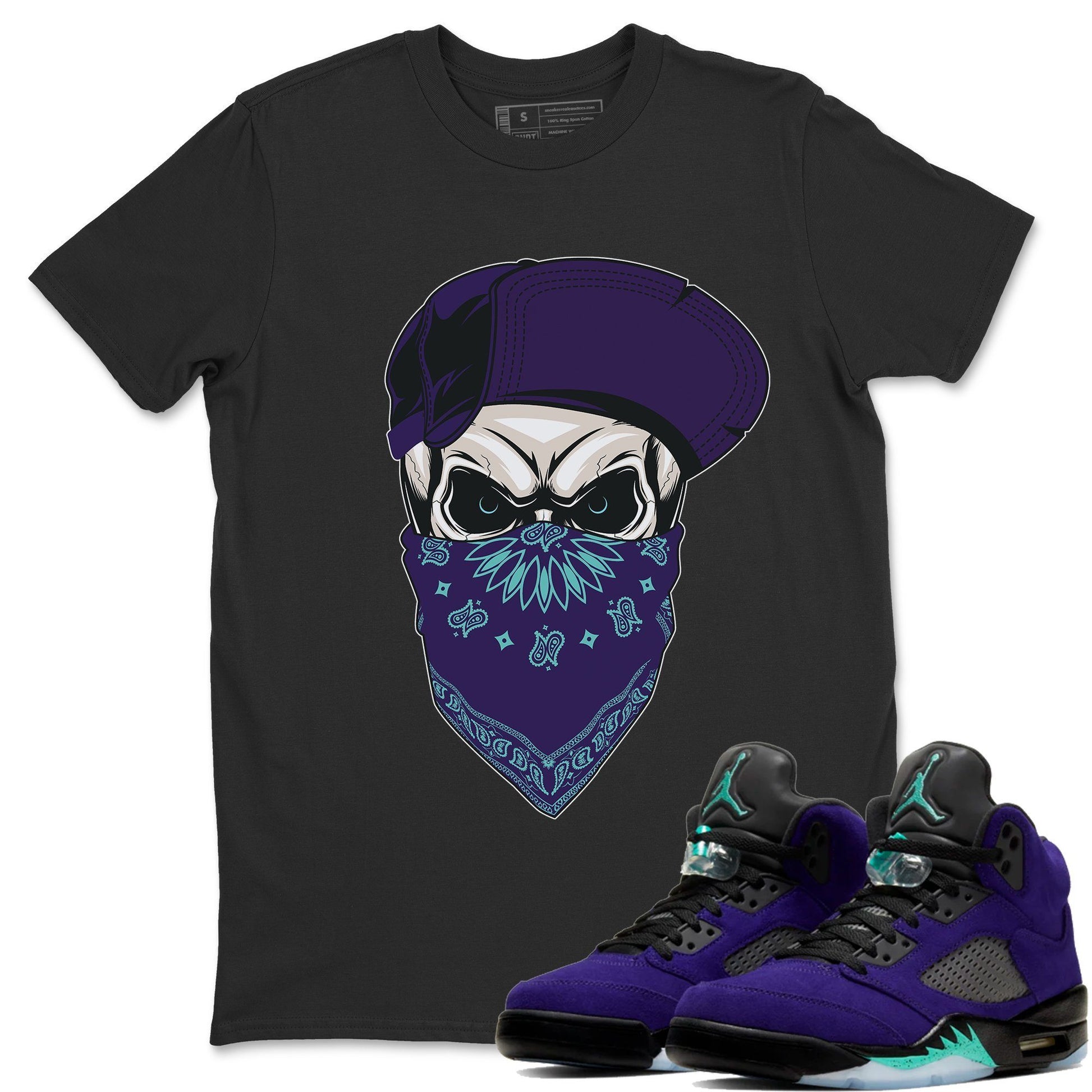 Jordan 5 Purple Grape Sneaker Match Tees Skull Hat Sneaker Tees Jordan 5 Purple Grape Sneaker Release Tees Unisex Shirts