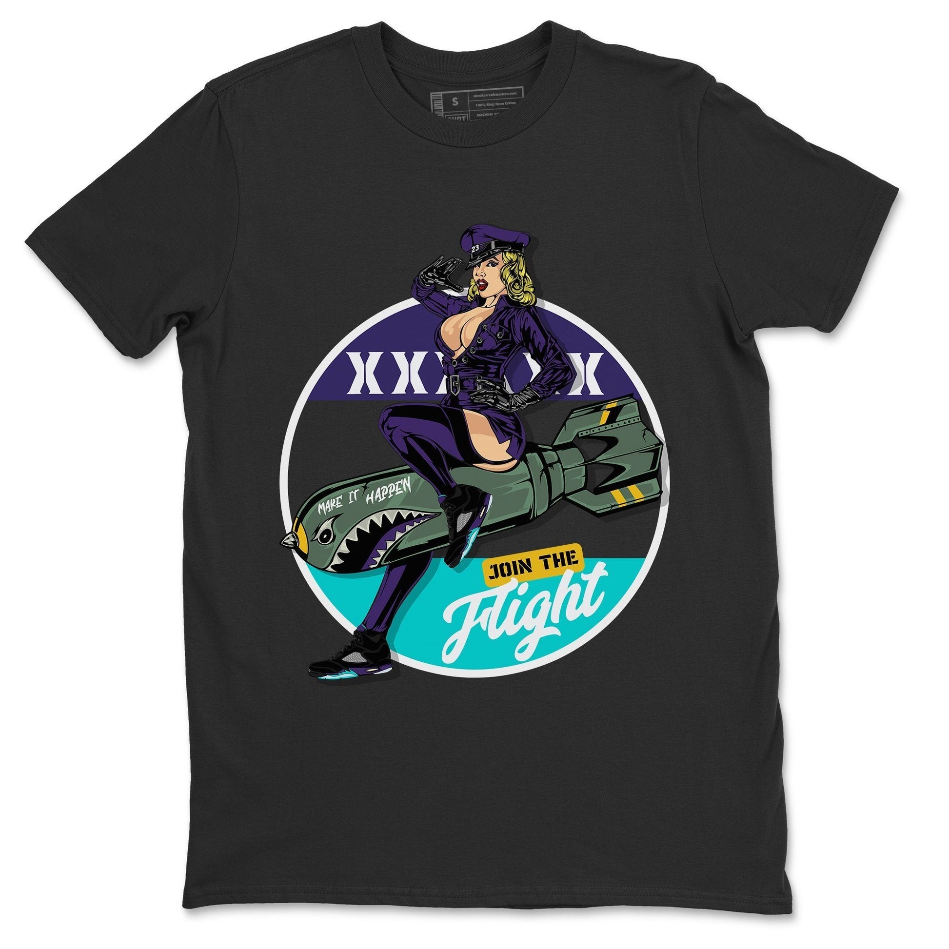 Jordan 5 Black Grape Sneaker Match Tees Pin Up Girl Sneaker Tees Jordan 5 Black Grape Sneaker Release Tees Unisex Shirts