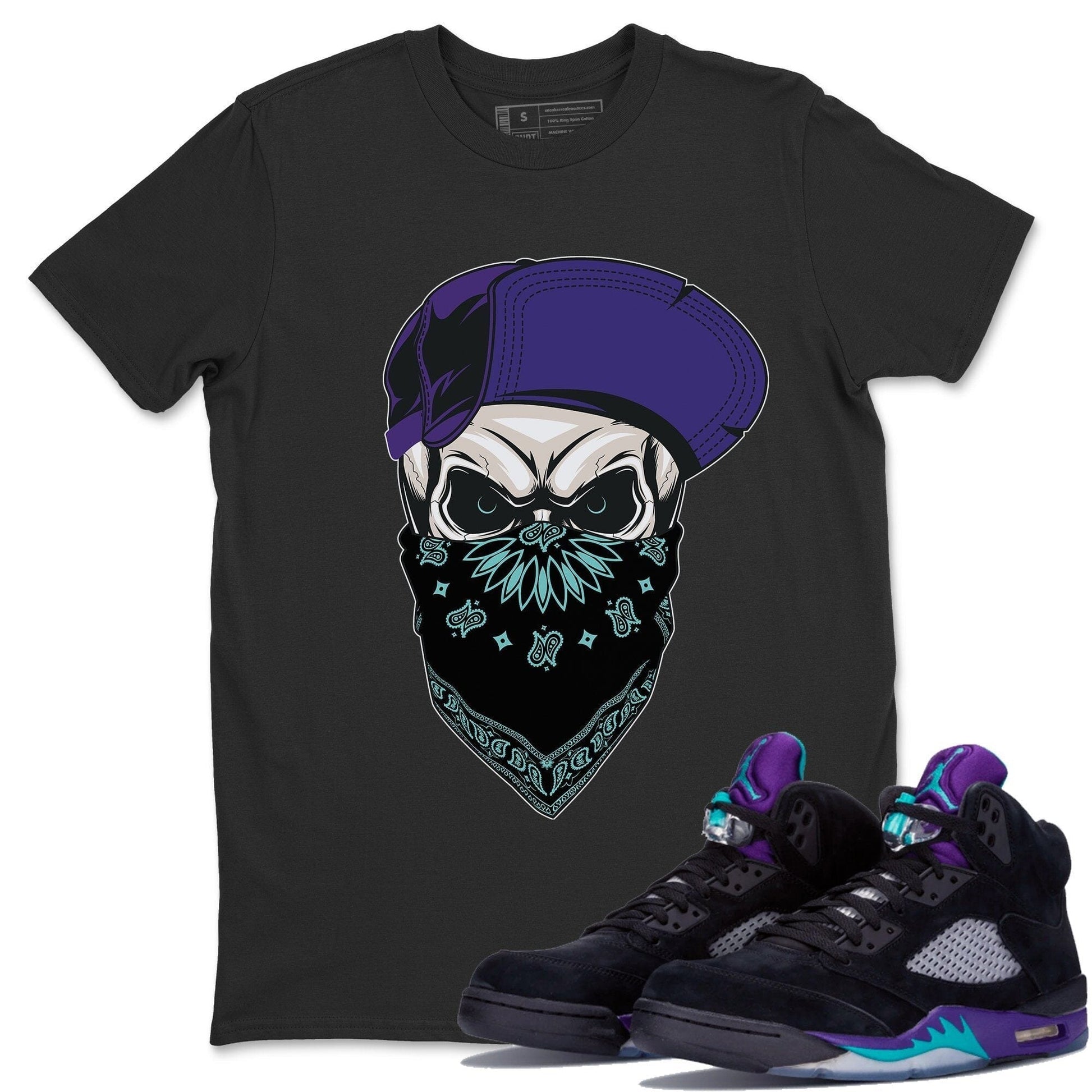 Jordan 5 Black Grape Sneaker Match Tees Skull Hat Sneaker Tees Jordan 5 Black Grape Sneaker Release Tees Unisex Shirts