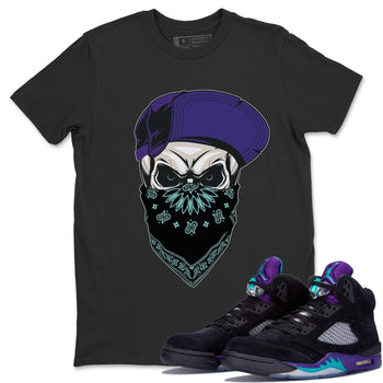 Jordan 5 Black Grape Sneaker Match Tees Skull Hat Sneaker Tees Jordan 5 Black Grape Sneaker Release Tees Unisex Shirts