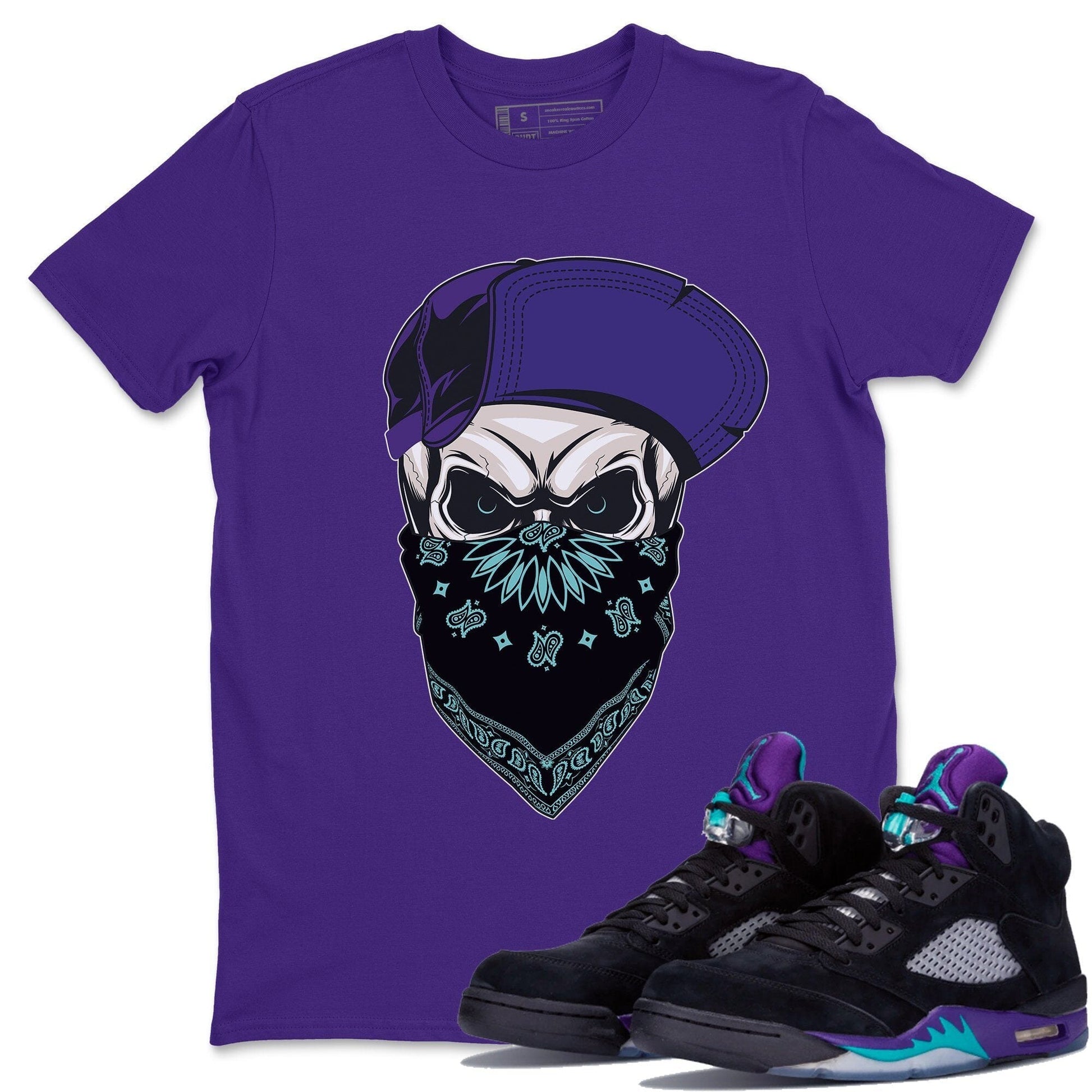 Jordan 5 Black Grape Sneaker Match Tees Skull Hat Sneaker Tees Jordan 5 Black Grape Sneaker Release Tees Unisex Shirts