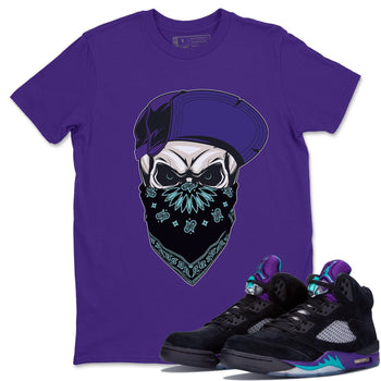 Jordan 5 Black Grape Sneaker Match Tees Skull Hat Sneaker Tees Jordan 5 Black Grape Sneaker Release Tees Unisex Shirts
