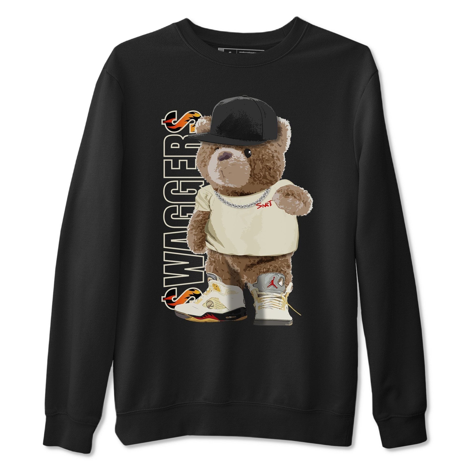 Jordan 5 OFF-WHITE Sail Sneaker Match Tees Bear Swaggers Sneaker Tees Jordan 5 OFF-WHITE Sail Sneaker Release Tees Unisex Shirts