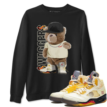 Jordan 5 OFF-WHITE Sail Sneaker Match Tees Bear Swaggers Sneaker Tees Jordan 5 OFF-WHITE Sail Sneaker Release Tees Unisex Shirts