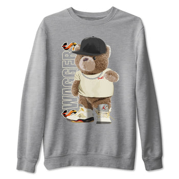 Jordan 5 OFF-WHITE Sail Sneaker Match Tees Bear Swaggers Sneaker Tees Jordan 5 OFF-WHITE Sail Sneaker Release Tees Unisex Shirts