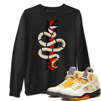 Jordan 5 OFF-WHITE Sail Sneaker Match Tees Snake Sneaker Tees Jordan 5 OFF-WHITE Sail Sneaker Release Tees Unisex Shirts