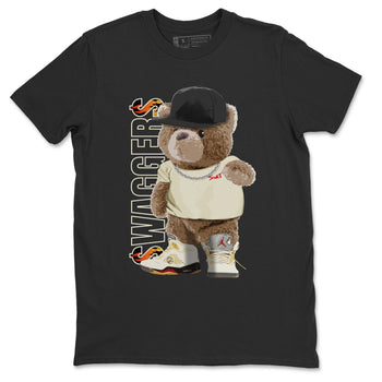 Jordan 5 OFF-WHITE Sail Sneaker Match Tees Bear Swaggers Sneaker Tees Jordan 5 OFF-WHITE Sail Sneaker Release Tees Unisex Shirts