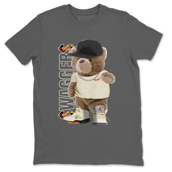 Jordan 5 OFF-WHITE Sail Sneaker Match Tees Bear Swaggers Sneaker Tees Jordan 5 OFF-WHITE Sail Sneaker Release Tees Unisex Shirts