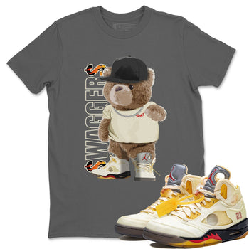 Jordan 5 OFF-WHITE Sail Sneaker Match Tees Bear Swaggers Sneaker Tees Jordan 5 OFF-WHITE Sail Sneaker Release Tees Unisex Shirts