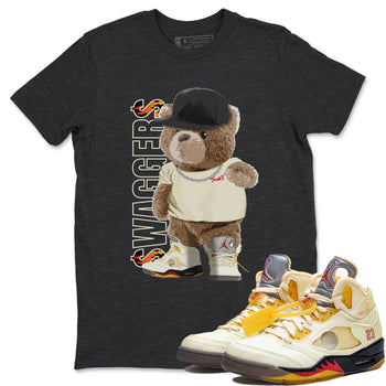 Jordan 5 OFF-WHITE Sail Sneaker Match Tees Bear Swaggers Sneaker Tees Jordan 5 OFF-WHITE Sail Sneaker Release Tees Unisex Shirts