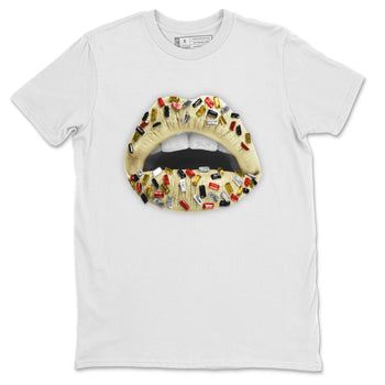 Jordan 5 OFF-WHITE Sail Sneaker Match Tees Lips Jewel Sneaker Tees Jordan 5 OFF-WHITE Sail Sneaker Release Tees Unisex Shirts