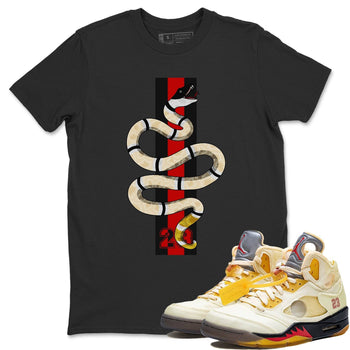 Jordan 5 OFF-WHITE Sail Sneaker Match Tees Snake Sneaker Tees Jordan 5 OFF-WHITE Sail Sneaker Release Tees Unisex Shirts