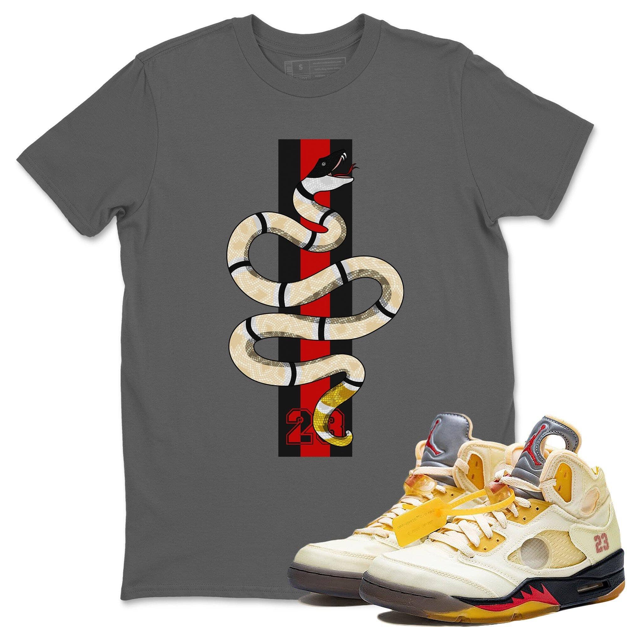 Jordan 5 OFF-WHITE Sail Sneaker Match Tees Snake Sneaker Tees Jordan 5 OFF-WHITE Sail Sneaker Release Tees Unisex Shirts