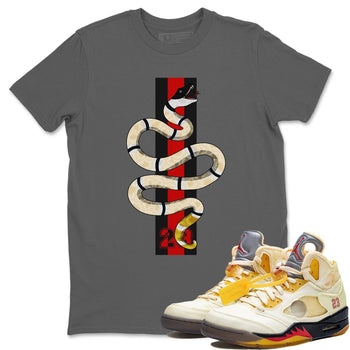 Jordan 5 OFF-WHITE Sail Sneaker Match Tees Snake Sneaker Tees Jordan 5 OFF-WHITE Sail Sneaker Release Tees Unisex Shirts
