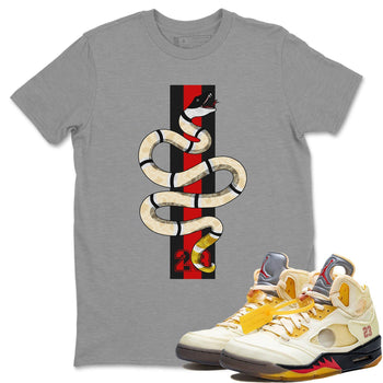 Jordan 5 OFF-WHITE Sail Sneaker Match Tees Snake Sneaker Tees Jordan 5 OFF-WHITE Sail Sneaker Release Tees Unisex Shirts