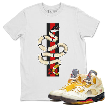 Jordan 5 OFF-WHITE Sail Sneaker Match Tees Snake Sneaker Tees Jordan 5 OFF-WHITE Sail Sneaker Release Tees Unisex Shirts
