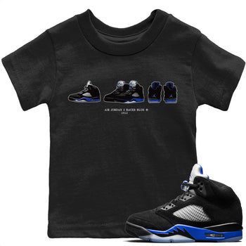 Jordan 5 Racer Blue Sneaker Match Tees Air Jordan 5 Prelude Sneaker Tees Jordan 5 Racer Blue Sneaker Release Tees Kids Shirts