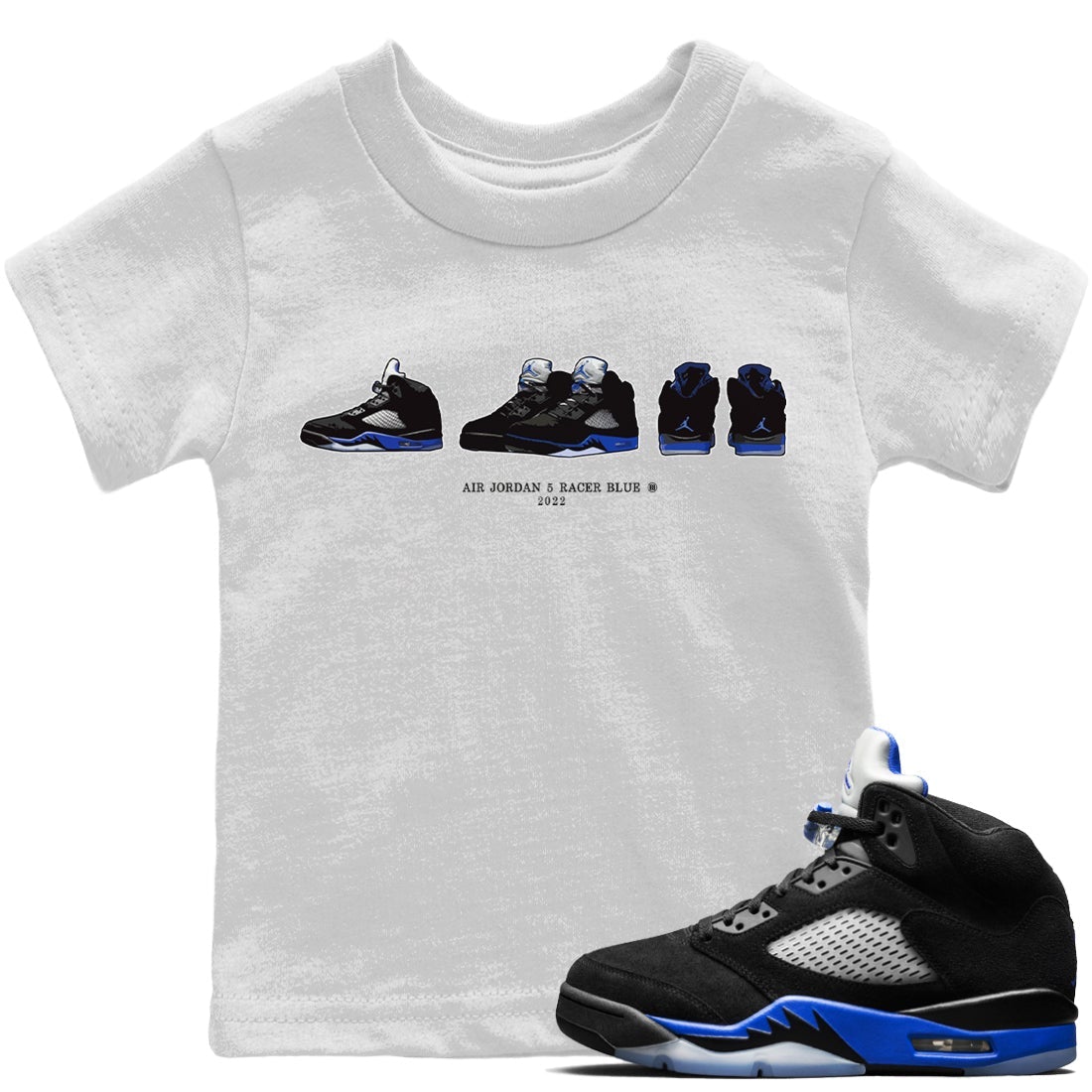 Jordan 5 Racer Blue Sneaker Match Tees Air Jordan 5 Prelude Sneaker Tees Jordan 5 Racer Blue Sneaker Release Tees Kids Shirts