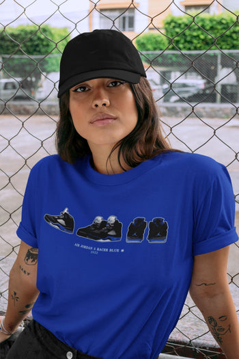Jordan 5 Racer Blue Sneaker Match Tees Air Jordan 5 Prelude Sneaker Tees Jordan 5 Racer Blue Sneaker Release Tees Unisex Shirts