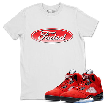 Jordan 5 Raging Bull Sneaker Match Tees Faded Sneaker Tees Jordan 5 Raging Bull Sneaker Release Tees Unisex Shirts