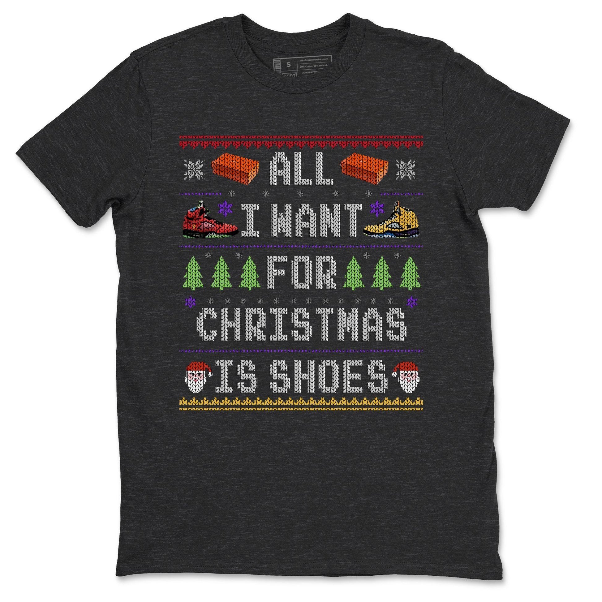 Jordan 5 What The Sneaker Match Tees All i want for christmas is shoes Sneaker Tees Jordan 5 What The Sneaker Release Tees Unisex Shirts